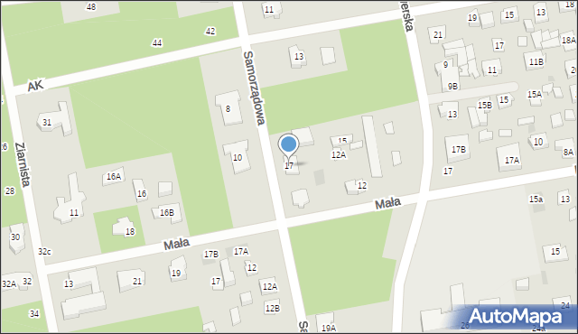 Józefów, Samorządowa, 17, mapa Józefów