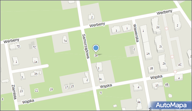 Józefów, Samorządowa, 1a, mapa Józefów