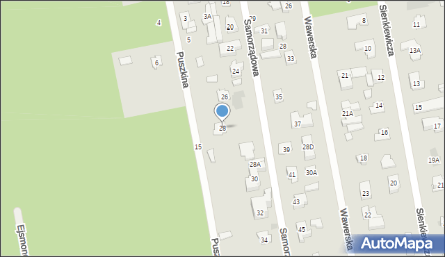 Józefów, Samorządowa, 28, mapa Józefów