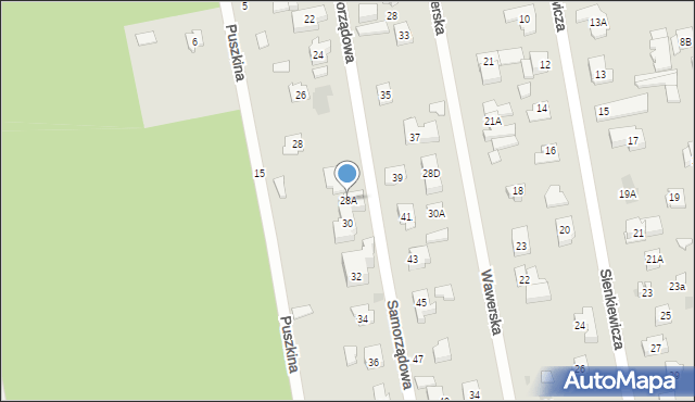 Józefów, Samorządowa, 28A, mapa Józefów