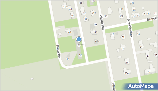 Józefów, Samorządowa, 50, mapa Józefów