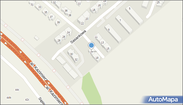 Juszkowo, Sasankowa, 17, mapa Juszkowo