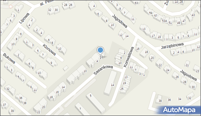 Juszkowo, Sasankowa, 2, mapa Juszkowo