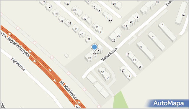 Juszkowo, Sasankowa, 26, mapa Juszkowo