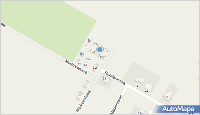 Kalinówka, Sasankowy Zakątek, 3, mapa Kalinówka