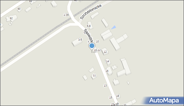 Kalisz, Sąsiedzka, 9, mapa Kalisza