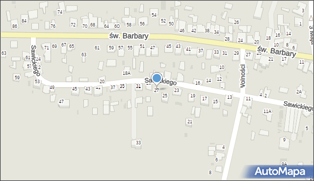 Kańczuga, Sawickiego, 27, mapa Kańczuga