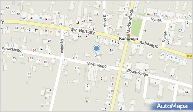 Kańczuga, Sawickiego, 2A, mapa Kańczuga