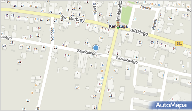 Kańczuga, Sawickiego, 3, mapa Kańczuga