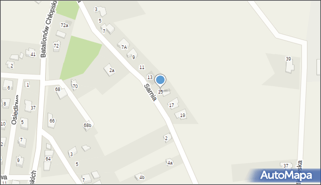 Kaniów, Sarnia, 15, mapa Kaniów