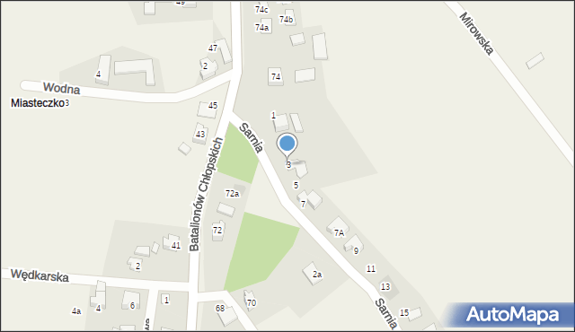 Kaniów, Sarnia, 3, mapa Kaniów