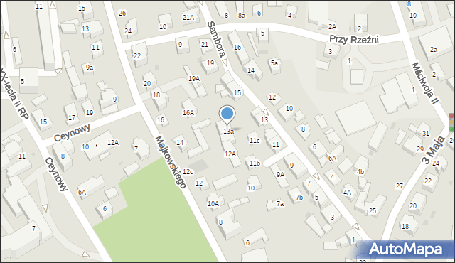 Kartuzy, Sambora, 13a, mapa Kartuzy