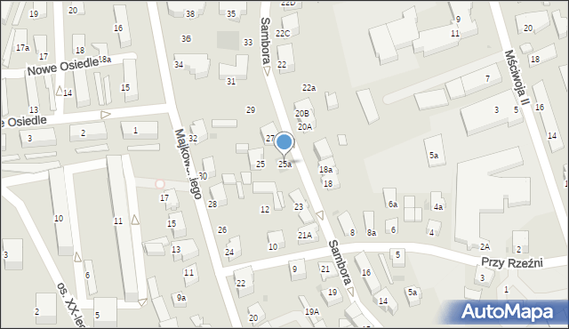 Kartuzy, Sambora, 25a, mapa Kartuzy