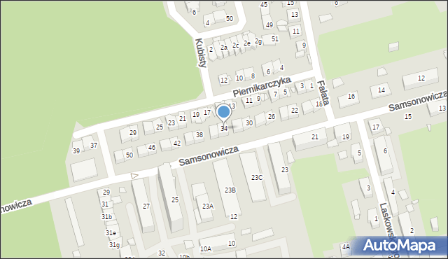 Katowice, Samsonowicza Jana, 34, mapa Katowic