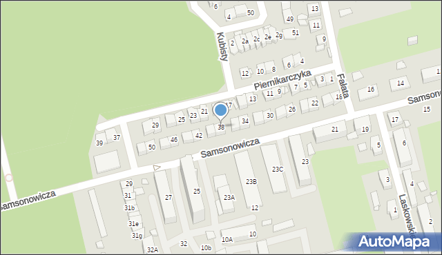 Katowice, Samsonowicza Jana, 38, mapa Katowic