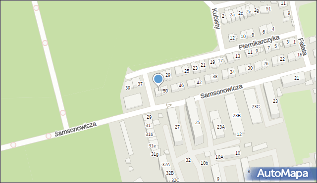 Katowice, Samsonowicza Jana, 52, mapa Katowic