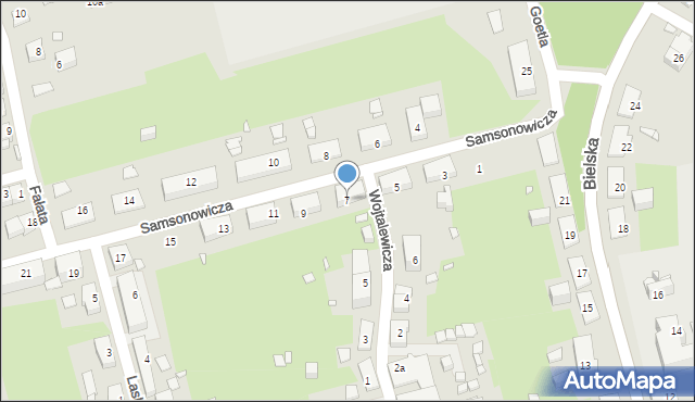 Katowice, Samsonowicza Jana, 7, mapa Katowic