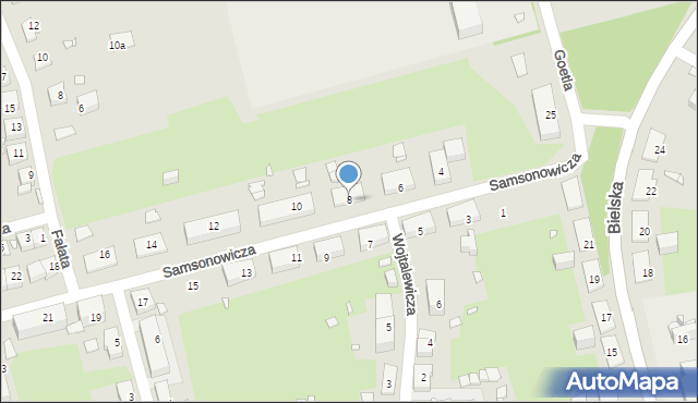 Katowice, Samsonowicza Jana, 8, mapa Katowic