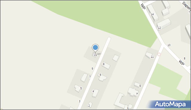 Kazuń Nowy, Sadowa, 11, mapa Kazuń Nowy