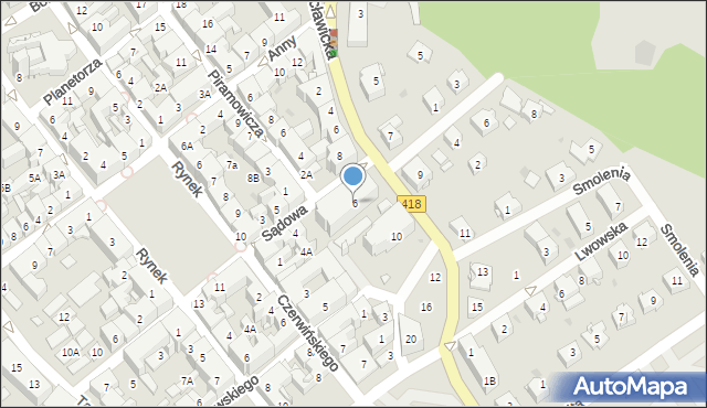 Kędzierzyn-Koźle, Sądowa, 6, mapa Kędzierzyna-Koźle