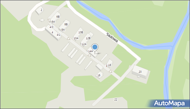 Kędzierzyn-Koźle, Sadowa, 14B, mapa Kędzierzyna-Koźle
