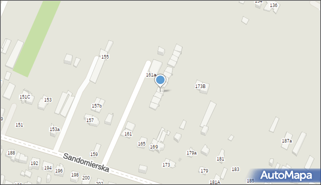 Kielce, Sandomierska, 165d, mapa Kielc