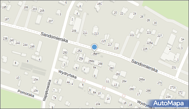 Kielce, Sandomierska, 256, mapa Kielc