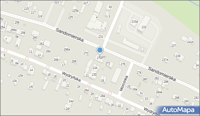 Kielce, Sandomierska, 272c, mapa Kielc