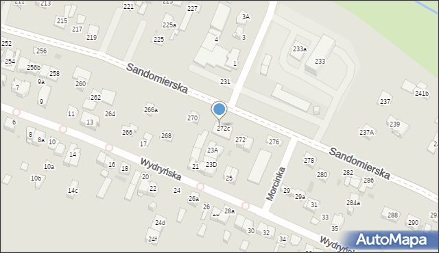 Kielce, Sandomierska, 272d, mapa Kielc