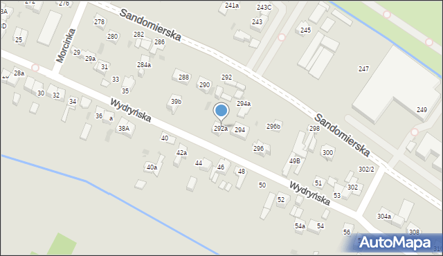 Kielce, Sandomierska, 292a, mapa Kielc