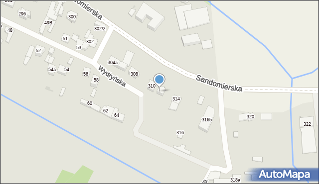 Kielce, Sandomierska, 312, mapa Kielc