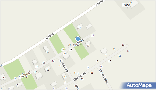 Kielno, Sadowa, 20, mapa Kielno