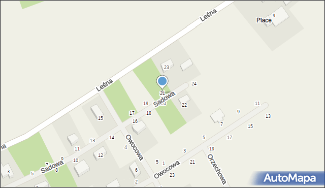 Kielno, Sadowa, 21, mapa Kielno