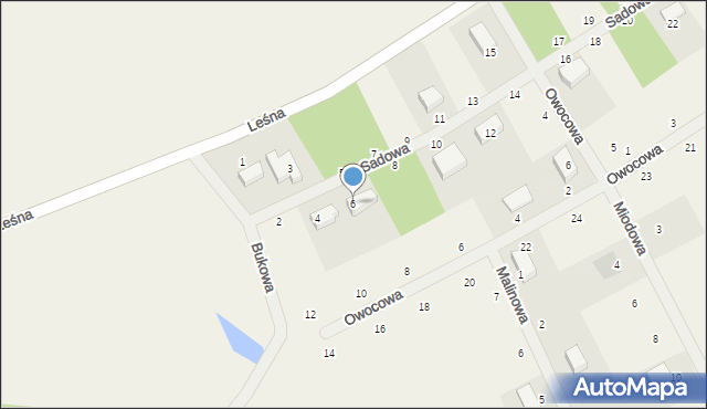 Kielno, Sadowa, 6, mapa Kielno