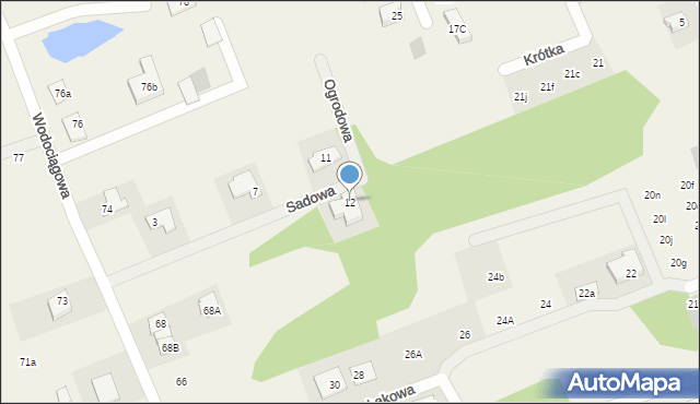 Klepacze, Sadowa, 12, mapa Klepacze