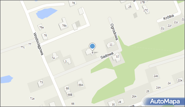 Klepacze, Sadowa, 7, mapa Klepacze