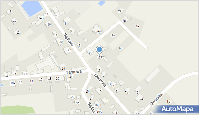 Kłomnice, Sądowa, 11A, mapa Kłomnice