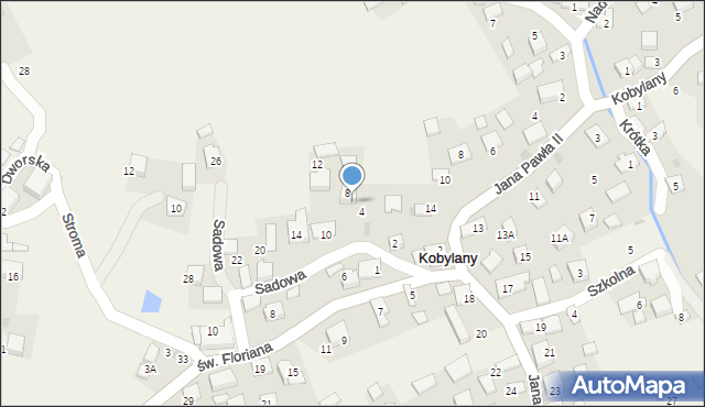 Kobylany, Sadowa, 6, mapa Kobylany