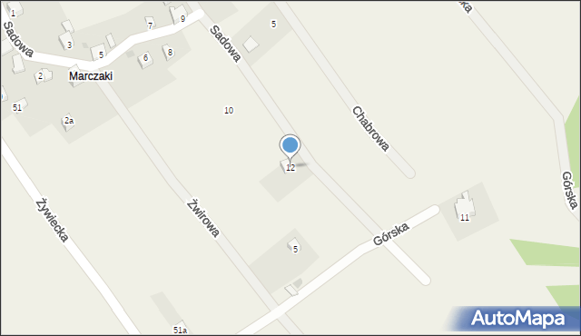 Kocoń, Sadowa, 12, mapa Kocoń