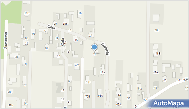 Koczargi Stare, Sasanki, 11, mapa Koczargi Stare