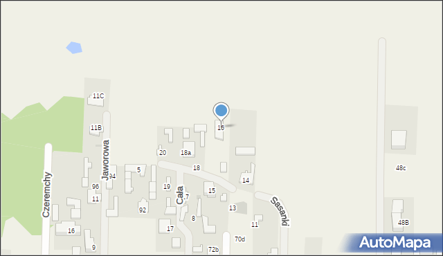 Koczargi Stare, Sasanki, 16, mapa Koczargi Stare