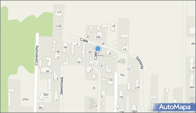 Koczargi Stare, Sasanki, 17, mapa Koczargi Stare