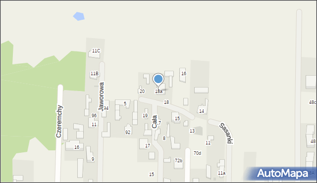 Koczargi Stare, Sasanki, 18a, mapa Koczargi Stare