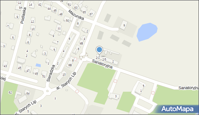 Komorów, Sanatoryjna, 2/2, mapa Komorów