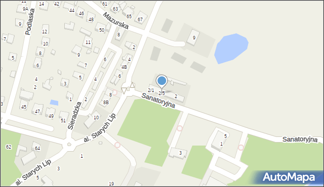 Komorów, Sanatoryjna, 2/5, mapa Komorów