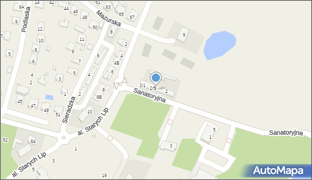 Komorów, Sanatoryjna, 2/6, mapa Komorów