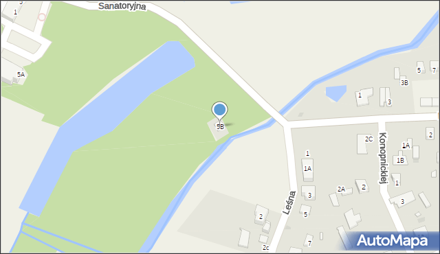 Komorów, Sanatoryjna, 5B, mapa Komorów