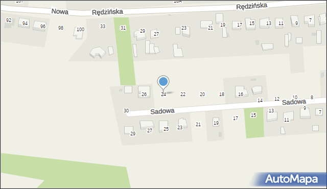 Konin, Sadowa, 24, mapa Konina