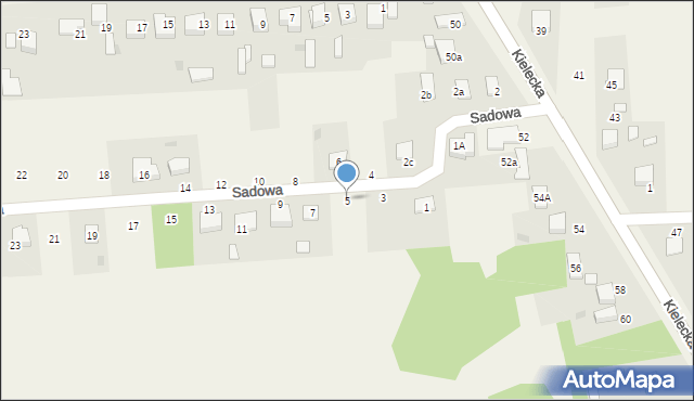 Konin, Sadowa, 5, mapa Konina