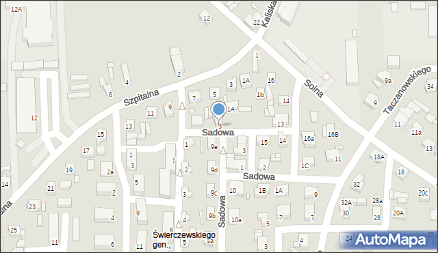 Konin, Sadowa, 3, mapa Konina